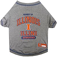Pets First NCAA Illinois Fighting Illini Dog T-Shirt, Large