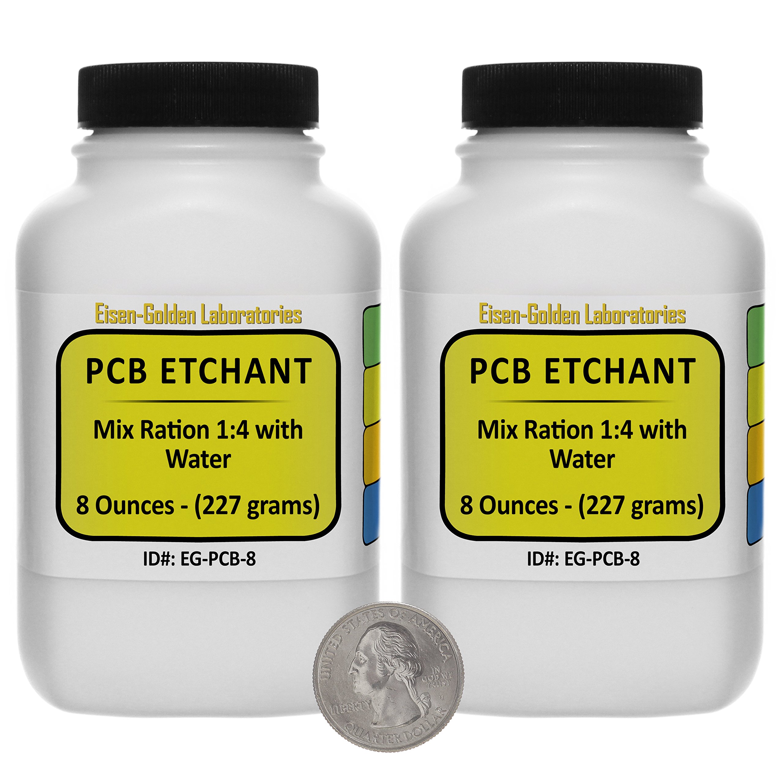Printed Circuit Board Etchant [PCB] Dry Powder 1 Lb in Two Space-Saver Bottles