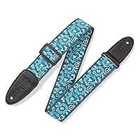 Levy's Leathers M8AS-BLU Asian Print Jacquard Weave Guitar Strap, Blue