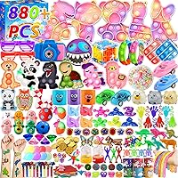 880 PCS Party Favors for Kids Fidget Toys Bulk,Treasure Box Toys,Christmas Stockings Stuffers,Goodie Bags Stuffers,Pinata Stuffers,Treasure Chest Prizes,Prize Box Toys,Bulk Prize for kids Classroom