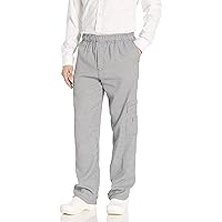 Chef Code Men's Black and White Check Cargo Chef Pant