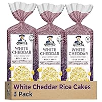Quaker Large Rice Cakes, White Cheddar, Pack of 3