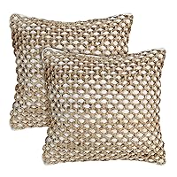 Boho Living Jada 2 Pc Decorative Throw Pillow Covers, Pillow Insert not Included, Premium Woven Design, Living Room Décor, (2) 20