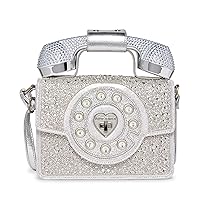 Betsey Johnson Million Stars Phone Bag, Silver