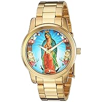 Our Lady of Guadalupe Religious Bracelet Watch - Gold