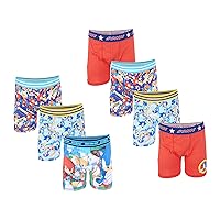 Sonic The Hedgehog Boys' Big Boxer Briefs Multipacks Different Prints and Pack, 4, 6, 8, 10, and 12