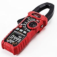 KAIWEETS HT208D Inrush Clamp Meter 1000A True RMS AC/DC Current Amp Meter, VFD, LOZ Mode, 6000 Counts, Measures Current Voltage Temperature Capacitance Resistance Diodes Continuity Duty-Cycle