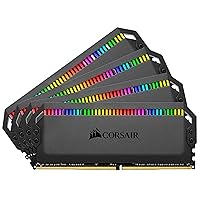 Dominator Platinum RGB 128GB (4x32GB) DDR4 3600MHz C18 Desktop Memory (12 Ultra-Bright CAPELLIX RGB LEDs, Patented Dual-Channel DHX Cooling Technology, Intel XMP 2.0 Support) Black