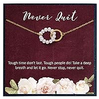 Never Quit Gifts Strength Jewelry Cheer Gifts Meaningful Gift Sobriety Gifts Cheer up Gifts Encouragement Gifts for Women Cancer Gifts for Sick Friend
