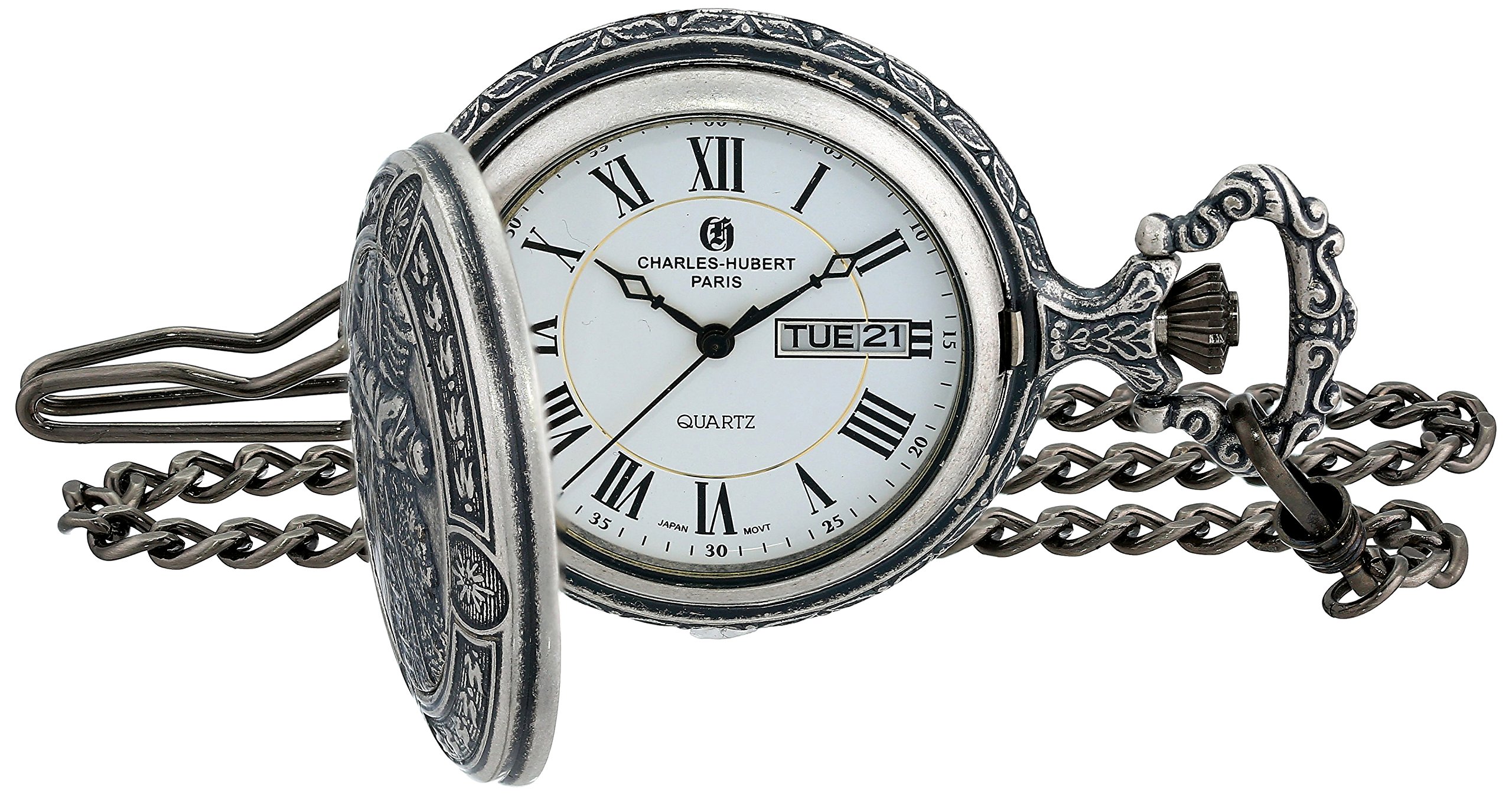 CHARLES-HUBERT PARIS DWA030 Classic Collection Analog Display Japanese Quartz Pocket Watch