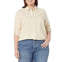Foxcroft Women's Zoey Long Sleeve with Roll Tag Soft Python Shirt