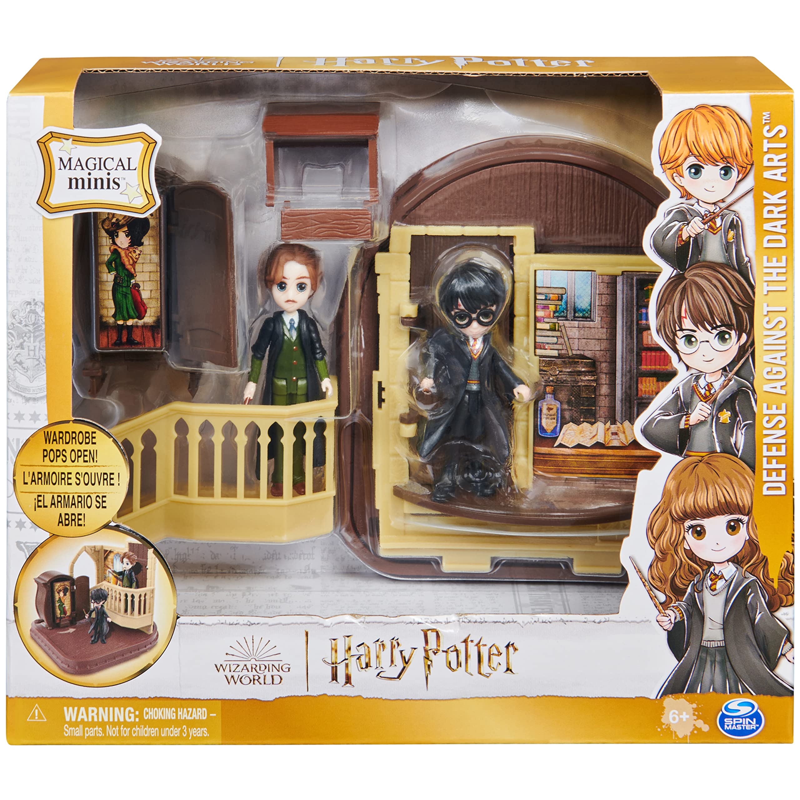 Wizarding World Harry Potter, Magical Minis Defense Against The Dark Arts Playset with 2 Exclusive Figures, 5 Accessories, Kids Toys for Ages 6 and up