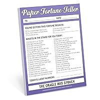 Knock Knock Paper Fortune Teller Nifty Note Pad - Oracle Gift Paper Fortune Teller Pad, 4 x 5.25-inches