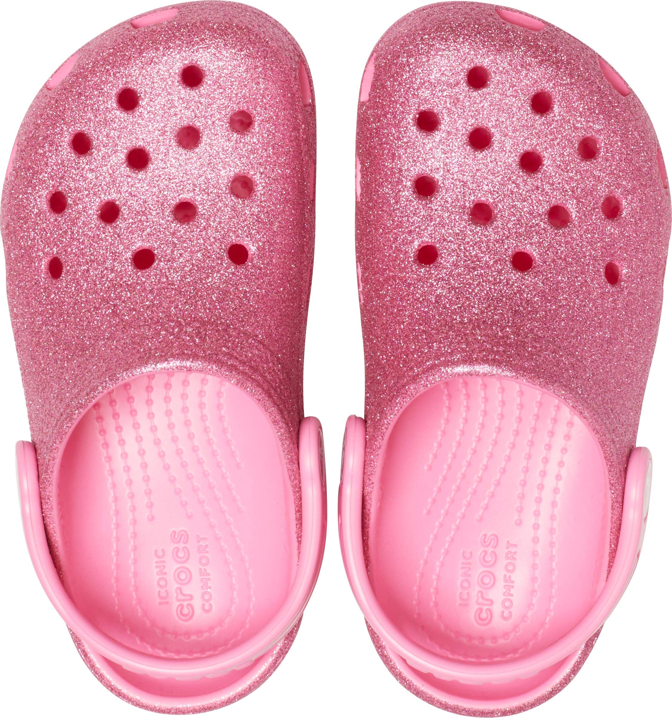 Crocs Unisex-Child Classic Glitter Clogs | Sparkly Shoes for Kids