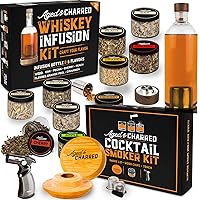 Cocktail Smoker Kit with Torch & Wood Chips+Whiskey Infusion Kit Bundle for Whiskey, Bourbon, and Vodka. Gift for Men and Women