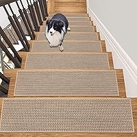 HEBE Carpet Stair Treads for Wooden Steps Indoor 15 Pack 8