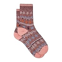 Paul Smith Women Sock DDLE Fairisle, Burgundy, One Size