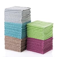79148 Cotton Washcloths, 50 Pack, Multi Color Towel Set