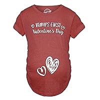 Crazy Dog T-Shirts Bumps First Valentines Day Maternity Shirt Cute Announcement Baby Pregnancy Tee