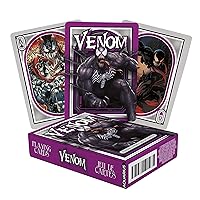 AQUARIUS Marvel Comics Venom Playing Cards - Venom Themed Deck of Cards for Your Favorite Card Games - Officially Licensed Marvel Venom Merchandise & Collectibles - Poker Size