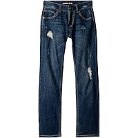 Tommy Hilfiger Boys' 5-Pocket Stretch Slim Straight Leg Denim Jean, Zipper Closure