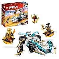 Lego NINJAGO Zane’s Dragon Power Spinjitzu Race Car 71791 Building Toy Set, Features a Ninja Car, 2 Hover Flyers, Dragon Toy, and 4 Minifigures, Gift for Kids Aged 7+