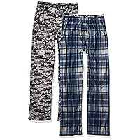 Calvin Klein Boys' Little Sleepwear Super Soft Brushed Micro Pajama Pant, 2 Pack