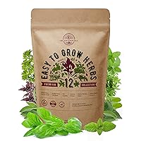 Organo Republic 12 Culinary Herbs Seeds Variety Pack - Heirloom, Non-GMO, Herbs Seeds for Outdoor and Indoor - Home Gardening. Over 3500+ Seeds Including Basil, Cilantro, Chives, Dill, Parsley, Sage