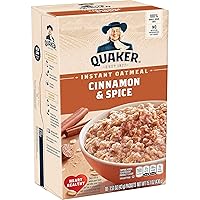 Quaker, Instant Oatmeal, Cinnamon and Spice, 1.51 Ounce (Pack of 10)