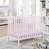 Suite Bebe Palmer 3-in-1 Mini Crib in Pink - with Mattress Pad