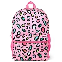 The Children's Place Kids' Preschool Elementary Backpack for Boys Girl, Rainbow Leopard, NO_Size