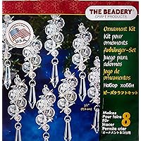 The Beadery Iridescent Bubbles Makes 8 Holiday Beaded Ornament Kit, Multicolor