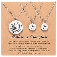 Dandelion Gifts for Mom Daughter, Matching Dandelion Necklace for Mother Daughter Necklace Set for 2/3, Mother's Day Birthday Christmas Gifts for Women Girls