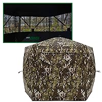 Barronett Blinds® Spy 5, Portable Hunting Blind, 5-Sided Hub Blind, View-Through Mesh, Two Vertical Corner Doors, Crater™ Harvest, 72” x 84” x 84”, SP500CH