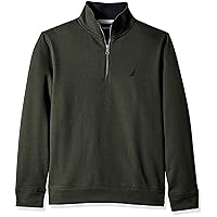 NAUTICA Men's Solid 1/4 Zip Fleece Sweatshirt