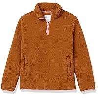 Amazon Essentials Girls and Toddlers' Sherpa Fleece Quarter-Zip Jacket
