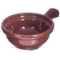 Carlisle FoodService Products Soup Bowl with Handle for Catering, Buffets, Restaurants, San, 8 Ounces, Brown, (Pack of 24)