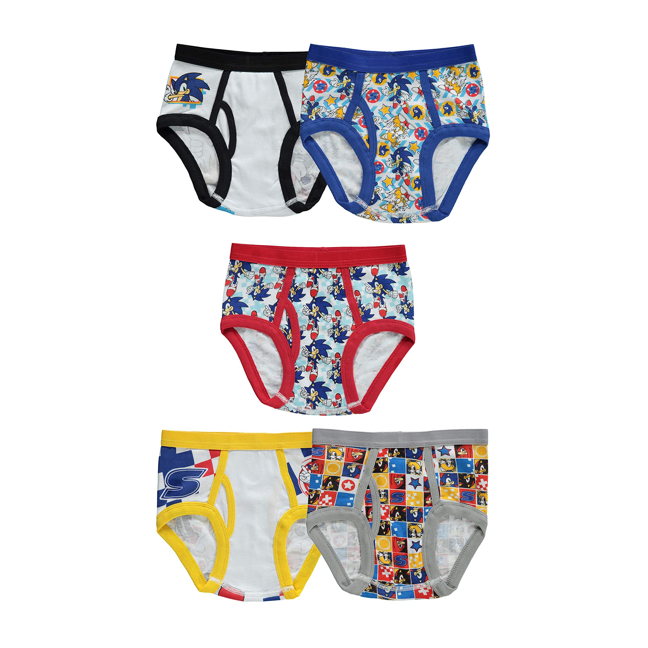 Sonic The Hedgehog Boys' Big Boxer Briefs Multipacks Available in Sizes 4, 6, 8, 10, and 12