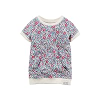 Carter's Girl S/s French Terry Tunic; Pink Floral ; 6 Kids