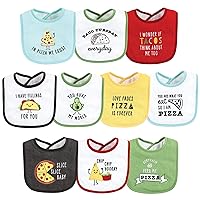 Hudson Baby Unisex Baby Cotton Terry Drooler Bibs With Fiber Filling
