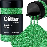 Emerald Green Glitter, Glitter, Ultra Fine Glitter, 210G/7.40OZ Craft Glitter, Resin Glitter Powder, 1/128