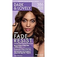 Dark and Lovely Fade Resist Rich Conditioning Hair Color, Permanent Hair Color, Up To 100 percent Gray Coverage, Brilliant Shine with Argan Oil and Vitamin E, Brown Sugar