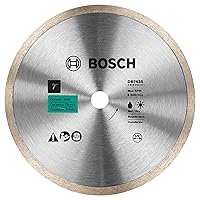 DB743S 7 In. Standard Continuous Rim Diamond Blade with 5/8 In. Arbor for Clean Cut Wet/Dry Cutting Applications in Tile, Ceramic, Slate