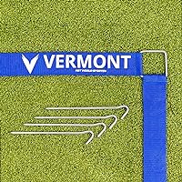 Vermont Volleyball Court Line Marking Kit - Creates a Regulation Size 60ft x 30ft Court | 2in Wide Ultra-Durable Polyester Construction | Use Eyelets to Anchor Tape