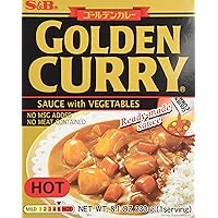 S&B Curry Gold Vegetable Hot, 8.1-Ounce (Pack of 5)