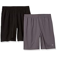 Amazon Essentials Men's 2-Pack Wide Cut Performance Shorts (Available in Big & Tall)
