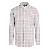 Bugatchi Men's Long Sleeve Small Point Collar Classic Woven