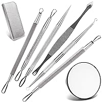 BLEMISH SPECIALIST Blemish Remover Kit with Case & Mirror - 6 Extractor Tool Set by Brilliant Beauty - Treatment for Acne Pimple Blackhead Whitehead Popping Removal for Nose & Face