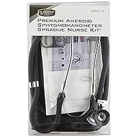 Prestige Medical Sprague/Sphygmomanometer Nurse Kit, Black