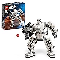 LEGO 75370 Star Wars The Stormtrooper Robot, Buildable Figure Model with Articulated Parts, Minifigure and Blaster Tenon Launcher, Toy for Kids, Boys and Girls from 6 Years Old
